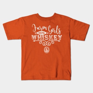 Farm Girls Drink Whiskey Kids T-Shirt